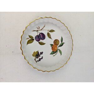 Royal Worcester Evesham 8.75" Quiche Dish Flan Tart c.1961 English Porcelain
